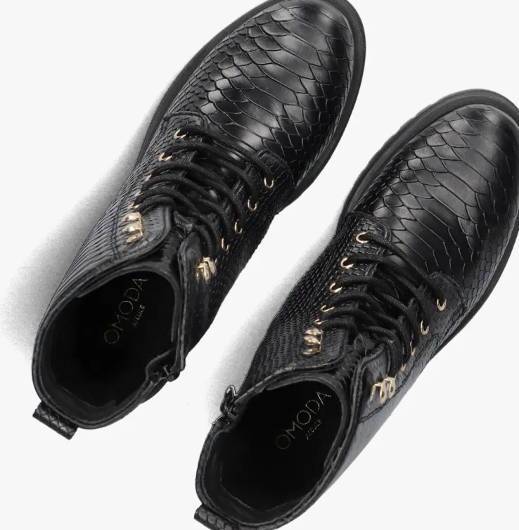 zwarte omoda veterboots lpmink-100
