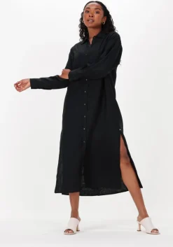 zwarte ottod'ame midi jurk abito da4528