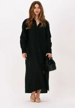 zwarte ottod'ame midi jurk abito da4528