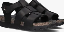 zwarte panama jack platte sandalen sammy