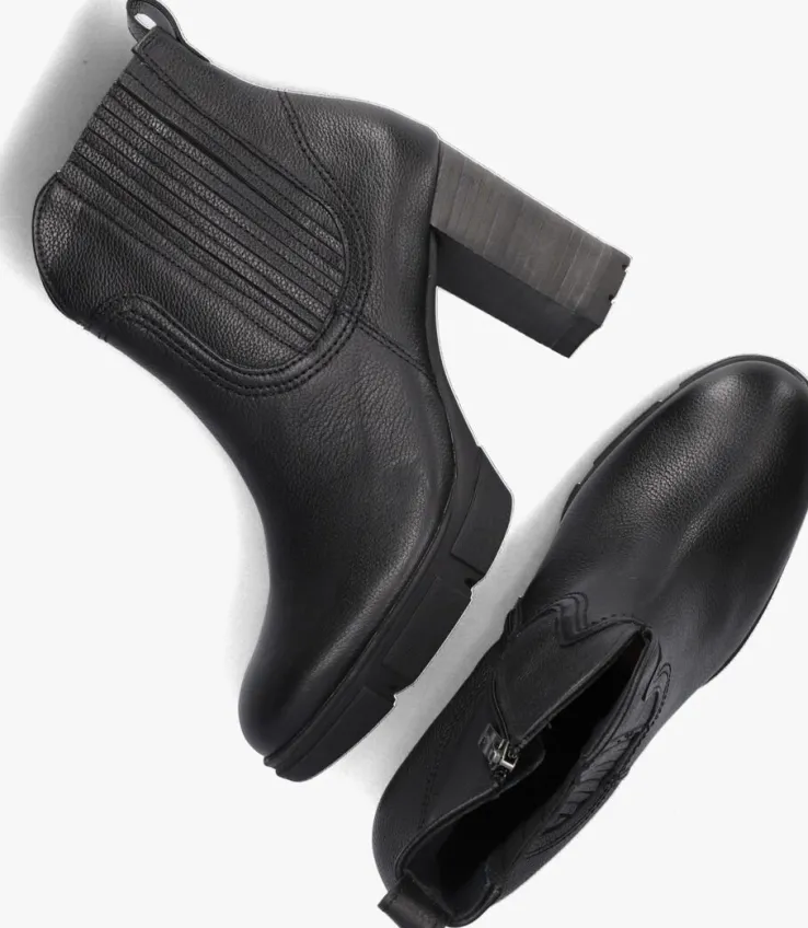 zwarte paul green enkellaarsjes 9033