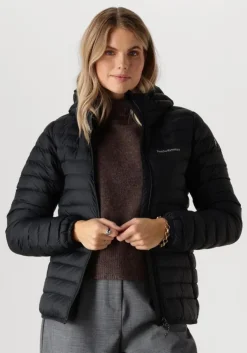 zwarte peak performance gewatteerde jas w down liner hood jacket