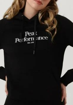 zwarte peak performance trui w original hood