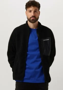 zwarte peak performance vest m pile zip jacket