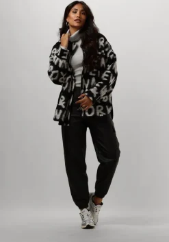 zwarte penn & ink jack 542 coat aop