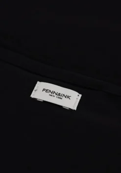 zwarte penn & ink midi jurk s24n1500ltd