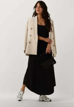 zwarte penn & ink midi jurk s24n1500ltd