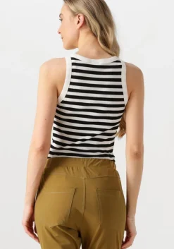 zwarte penn & ink top singlet small stripe