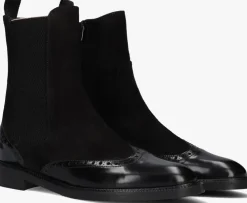 zwarte pertini enkellaarsjes 32068