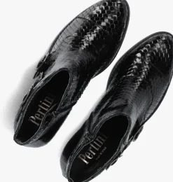 zwarte pertini enkellaarsjes 32780