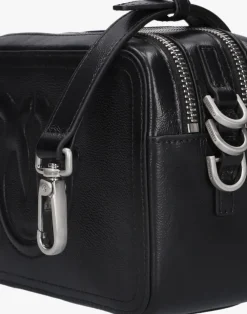 zwarte pinko schoudertas carrie camera bag
