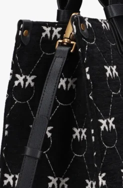 zwarte pinko schoudertas box shopping