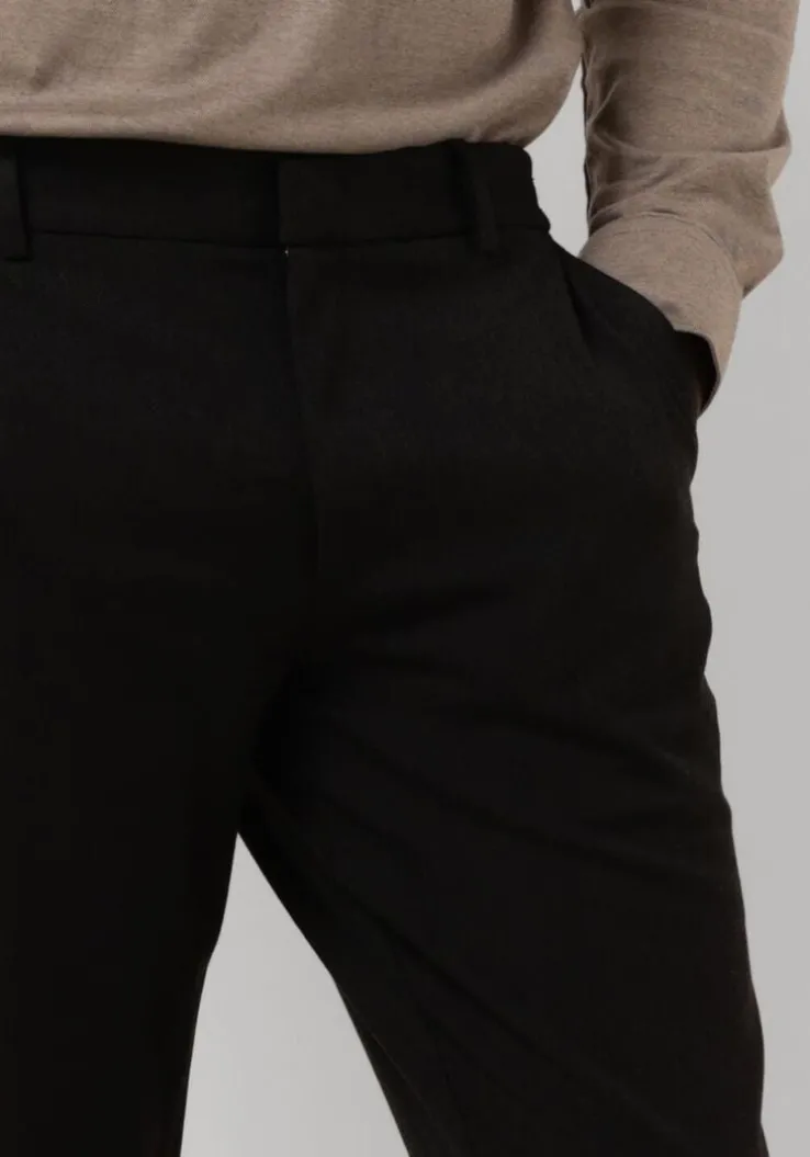 zwarte plain pantalon theo pl 838