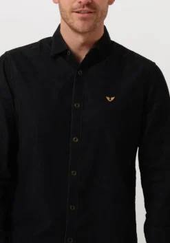 zwarte pme legend overhemden long sleeve shirt fine cord