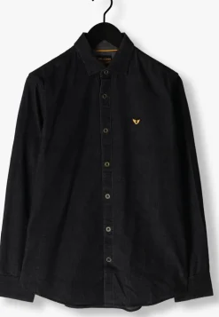 zwarte pme legend overhemden long sleeve shirt fine cord