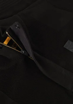 zwarte pme legend trui half zip collar cotton knit