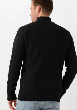 zwarte pme legend vest zip jacket cotton structure