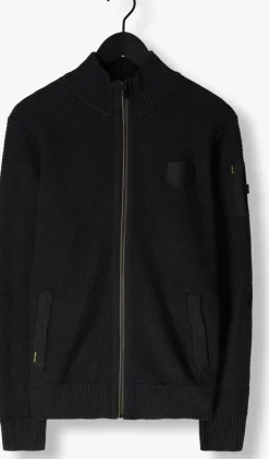 zwarte pme legend vest zip jacket cotton structure