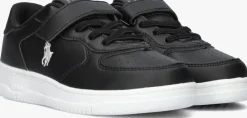 zwarte polo ralph lauren lage sneakers masters court ps