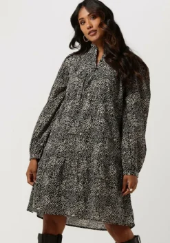 zwarte pom amsterdam midi jurk dress 7050