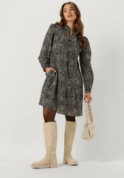 zwarte pom amsterdam midi jurk dress 7050