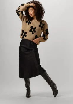 zwarte pom amsterdam midirok satin black