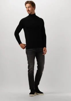 zwarte profuomo coltrui pullover roll neck