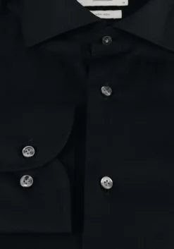 zwarte profuomo klassiek overhemd fine twill - slim fit - non iron
