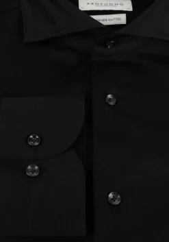 zwarte profuomo klassiek overhemd shirt x-cutaway japanese knitted
