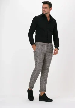 zwarte profuomo klassiek overhemd shirt x-cutaway japanese knitted