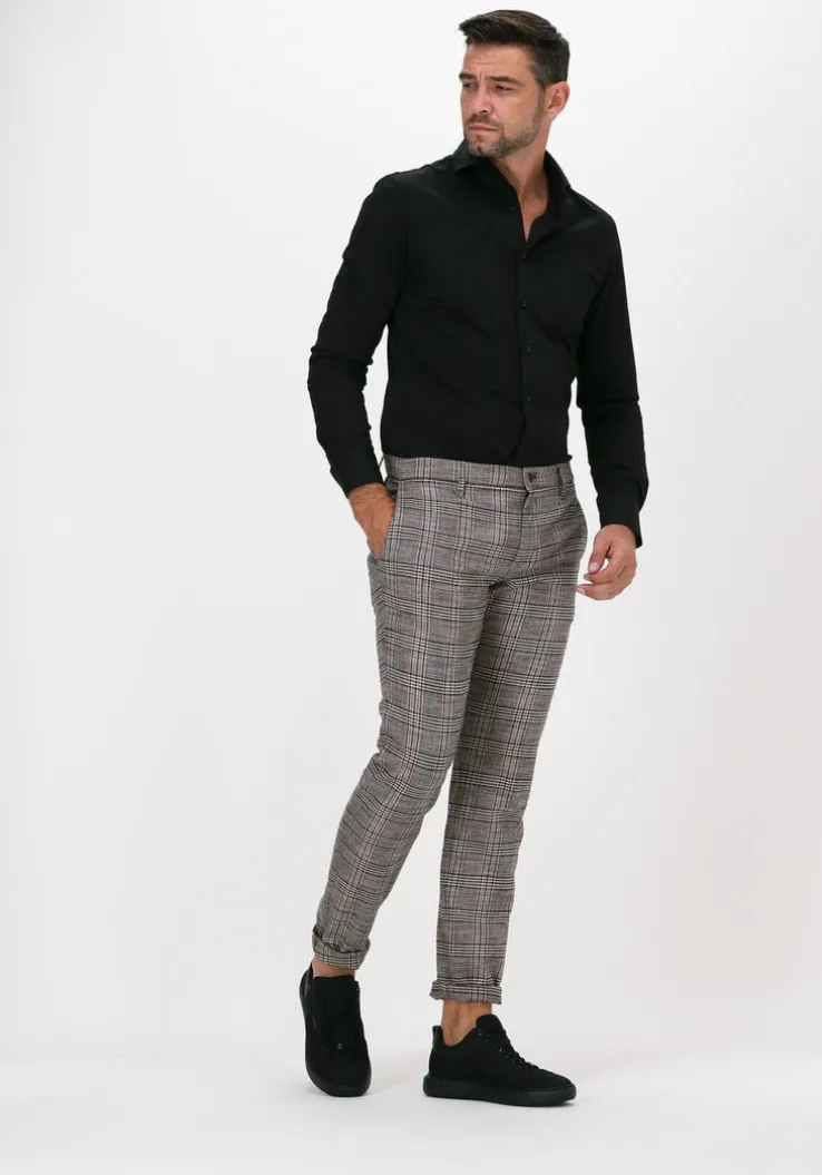 zwarte profuomo klassiek overhemd shirt x-cutaway japanese knitted