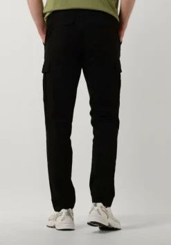 zwarte pure path cargobroeken garment dye cargo pants