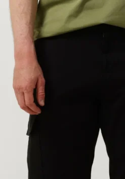 zwarte pure path cargobroeken garment dye cargo pants