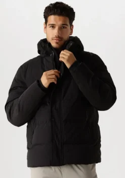 zwarte pure path gewatteerde jas regular fit jackets padded404