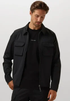 zwarte pure path overshirt regular fit shirts over204