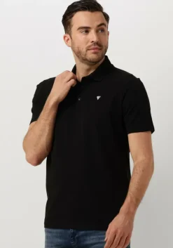 zwarte pure path polo pure logo polo with chest print