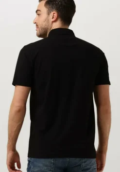 zwarte pure path polo pure logo polo with chest print