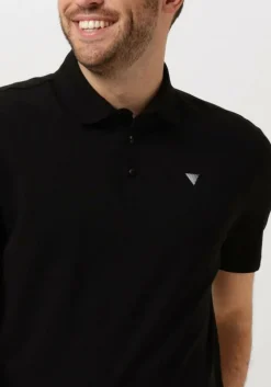 zwarte pure path polo pure logo polo with chest print