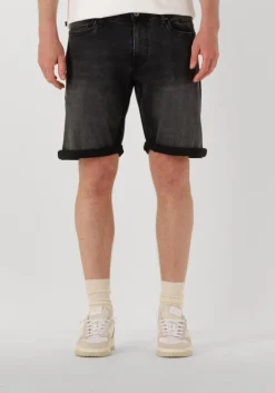 zwarte pure path shorts the miles slim fit denim shorts