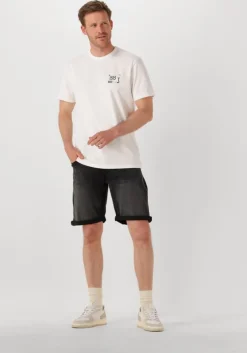 zwarte pure path shorts the miles slim fit denim shorts