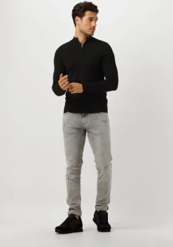 zwarte pure path trui essential knitwear halfzip sweater