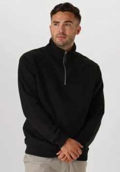 zwarte pure path trui loose fit sweaters halfzip319