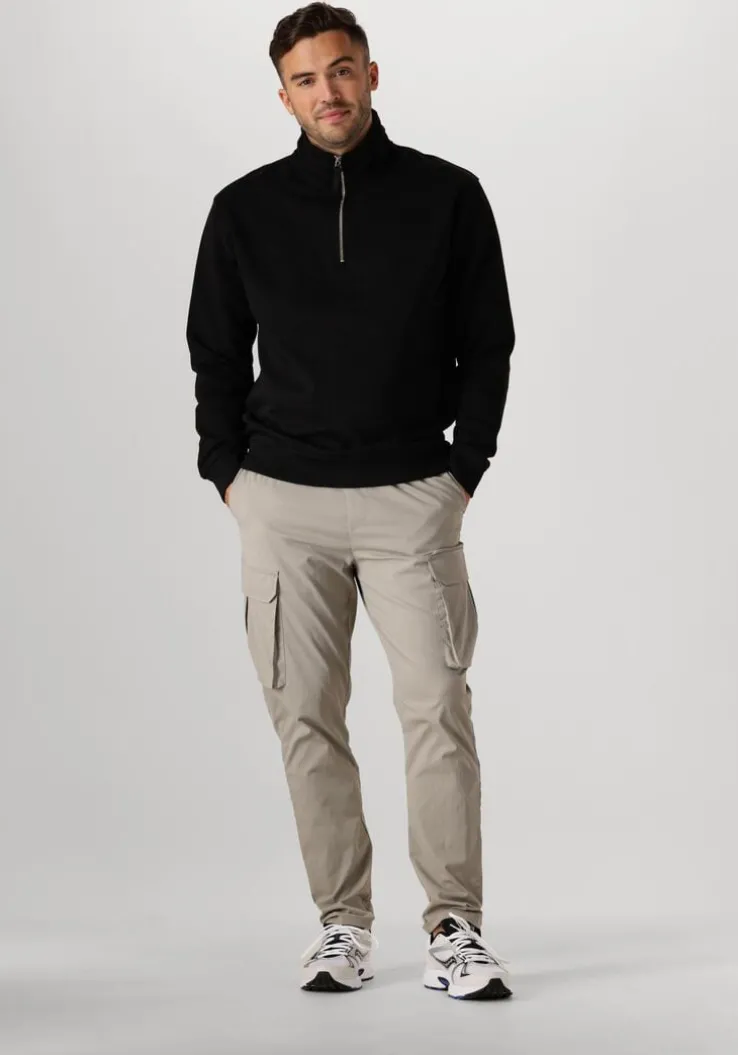 zwarte pure path trui loose fit sweaters halfzip319