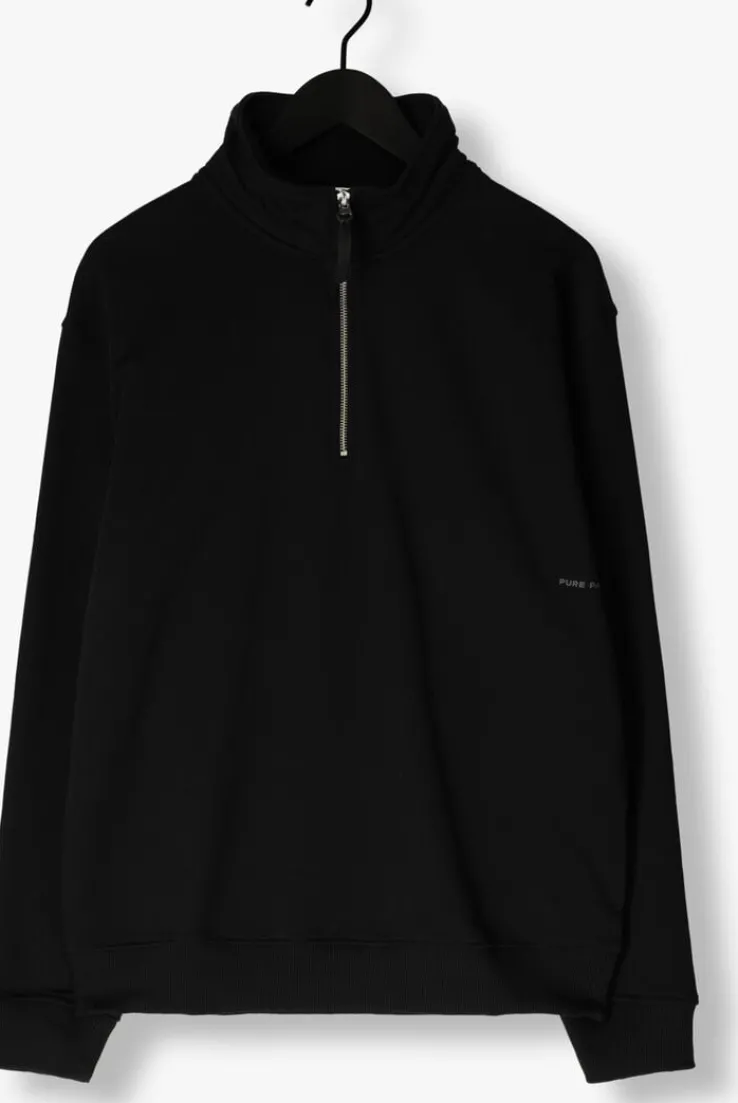 zwarte pure path trui loose fit sweaters halfzip319
