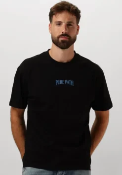 zwarte pure path t-shirt loose fit t-shirts crewneck ss112