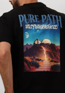 zwarte pure path t-shirt loose fit t-shirts crewneck ss112