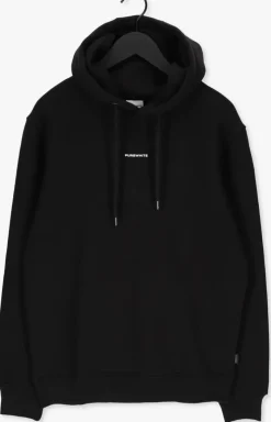 zwarte purewhite sweater pure logo hoodie