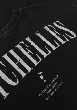 zwarte purewhite t-shirt tshirt with small front logo at side and big back print