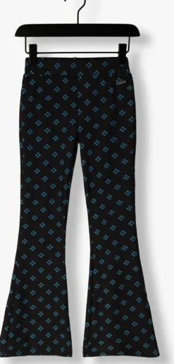 zwarte raizzed flared broek rian