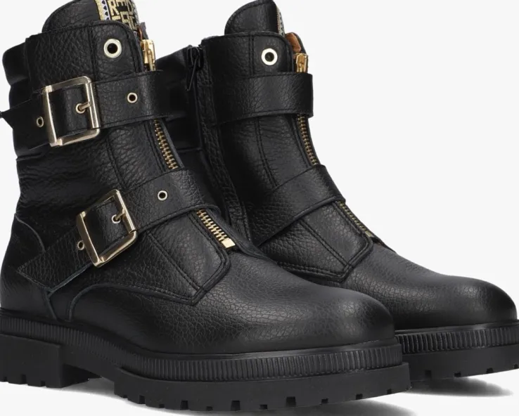 zwarte red-rag boots 11266